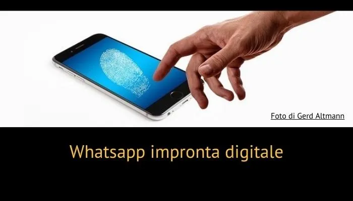 whatsapp impronta digitale