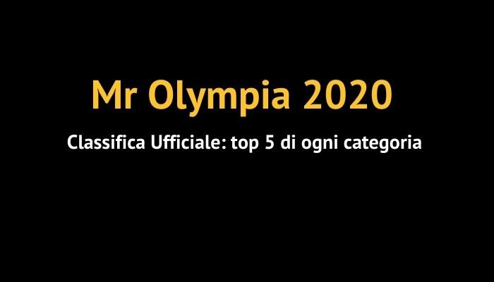 mr olympia 2020 classifica ufficiale