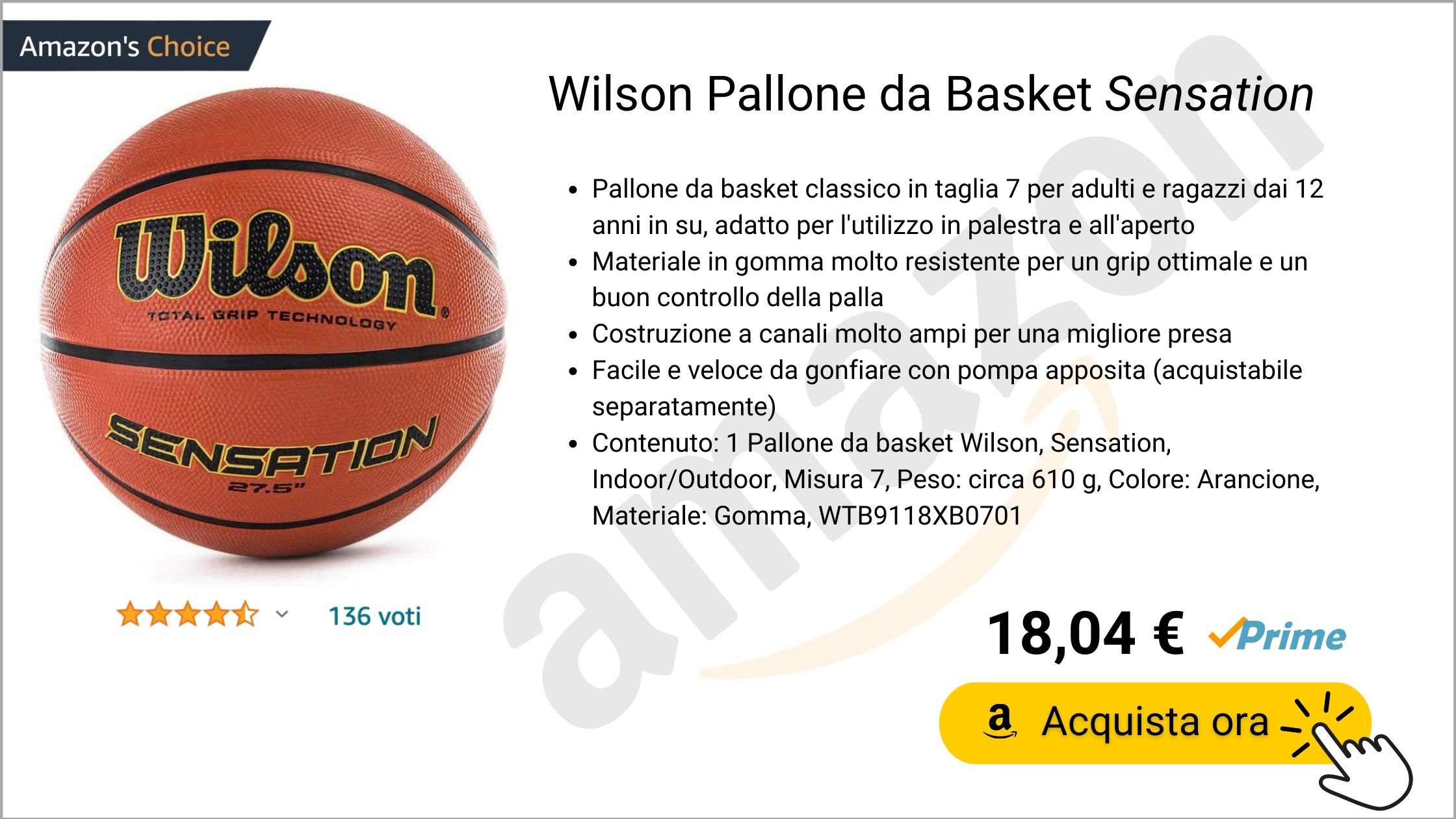 pallone Wilson basket total grip