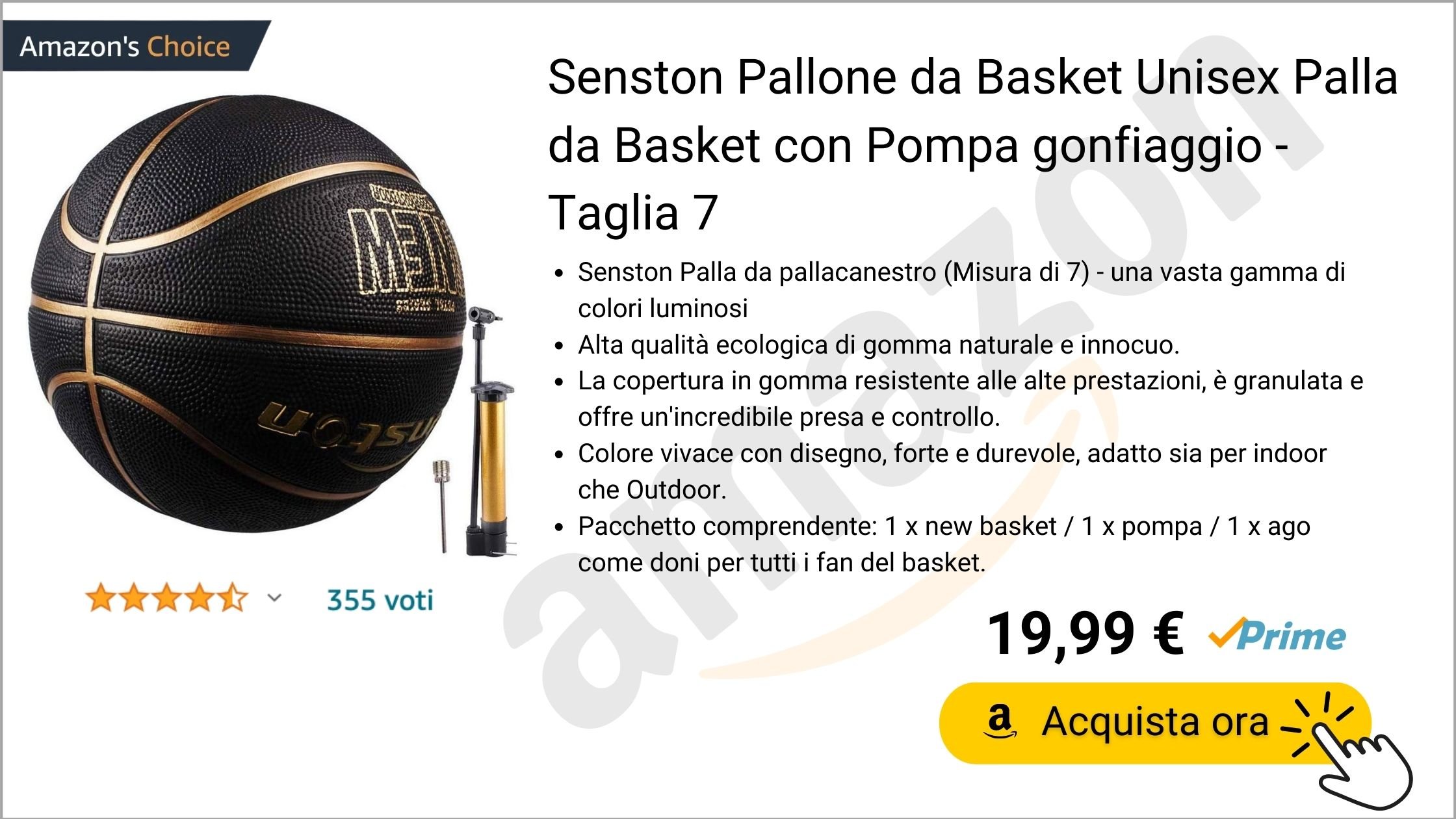 senston pallone da basket