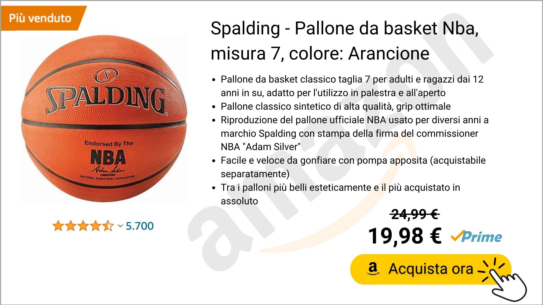 spalding NBA palla da basket ufficiale