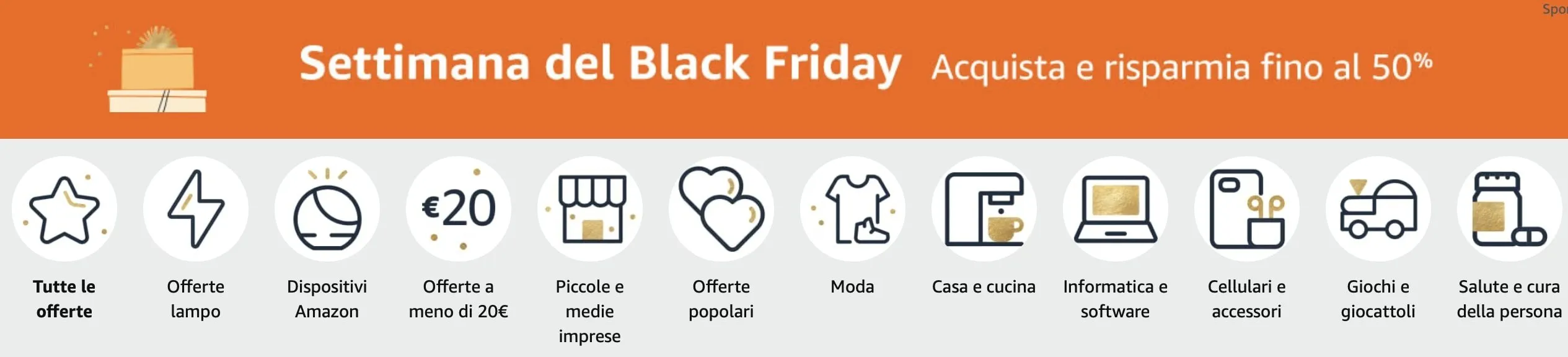 settimana del black friday Amazon