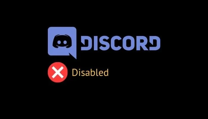 Account Discord disabled
