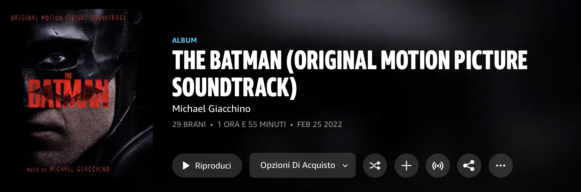 colonna sonora the batman