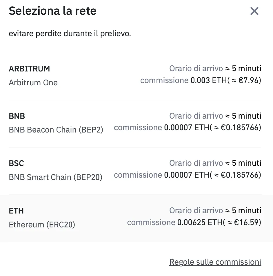 rete ethereum commissioni gas fee, Come trasferire Ethereum da Binance a MetaMask