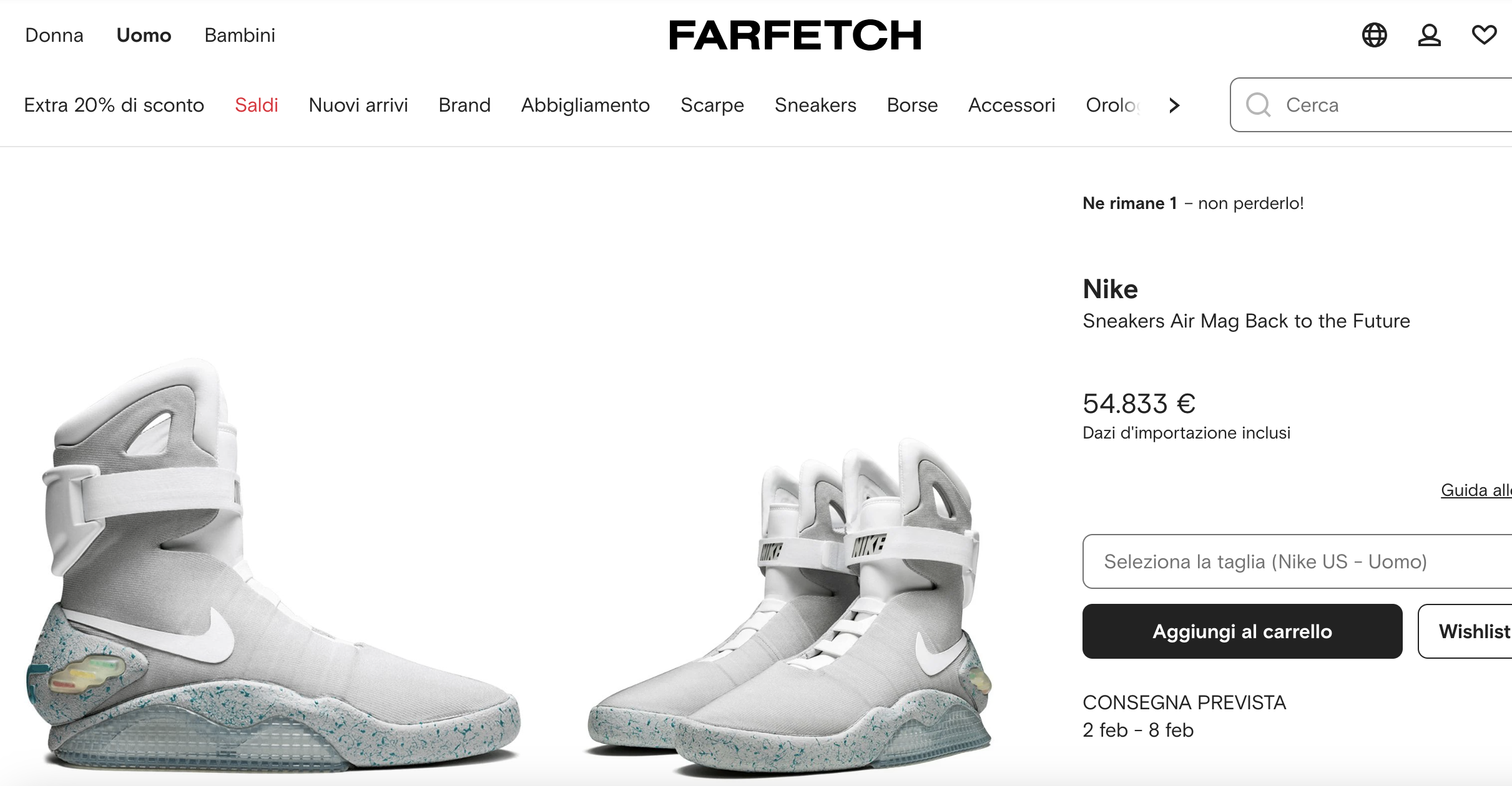 prezzo di rivendita air mag originali
